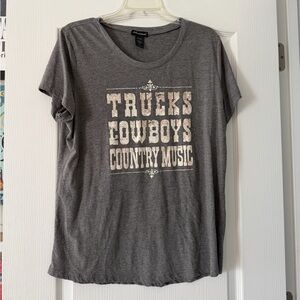 Delusional Gray Country Tee shirt Size Large